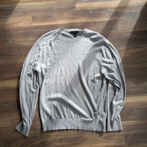 Banana Republic Silk/Cashmere Light Gray Crewneck Sweater